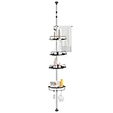Belfoyer Duschregal Teleskop 105–310 cm, Duschablage ohne Bohren mit...