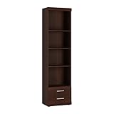 Lomadox Regal Wohnzimmer schmal 50 cm Nussbaum Wohnzimmerschrank...