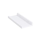 Massivholz-Wandregal, Kiefer, weiße schwebende Regale,...