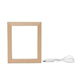 CORHAD LED Holz Bilderrahmen mit USB Warmweißem LED Licht 3D...