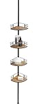 WENKO Teleskop-Eckregal Mod. Dolcedo Bambus, klemmbares Badregal mit 4...