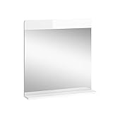 Vicco Badezimmerspiegel Izan, Weiß Hochglanz, 60 x 62 cm