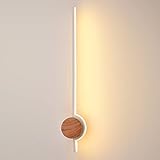 HBVAN LED Wandleuchte Innen Holz Wandlampe Moderne Warmweiß 12W...