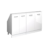 Vicco Dachschrägenschrank-Set Rion, Weiß Hochglanz/Weiß, 2er Set,...