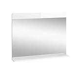 Vicco Badezimmerspiegel Izan, Weiß Hochglanz, 80.1 x 62 cm mit Regal