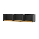 Vicco Wandregal Tomy, Anthrazit/Goldkraft Eiche, 90 x 20 cm