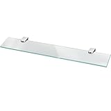 bonsport Glasregal Wandregal für Badezimmer Milchglas - Glas Regal...
