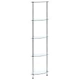 vidaXL Regal mit 5 Ablagen Vitrine Glasregal Dekoregal Sammlervitrine...