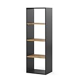Vicco Bücherregal Tomy, Anthrazit/Goldkraft Eiche, 40 x 120 cm,4...