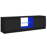 vidaXL TV Schrank mit LED-Leuchten Lowboard Sideboard Fernsehschrank...