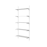 SPACEO - Regalsystem H.200 x B.80 x T.30 cm - 4 x Wandschiene 100 cm -...