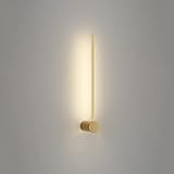 HORKEY 60cm Lang wandleuchte innen, 7W-LED Gold wandlampe,...