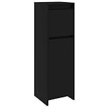 vidaXL Badezimmerschrank 30x30x95 cm, Schwarz, Holzwerkstoff, Schrank...