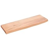 vidaXL Wandregal, Holzregal Regal Handgefertigt mit Baumkante,...