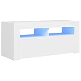 vidaXL TV Schrank mit LED-Leuchten Lowboard Fernsehschrank...