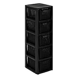 BranQ - Home essential Regal in Rattan Design, BPA-freie Kunststoff...