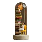 Reader Nachtlicht Miniatur Buch Liebhaber Lampe Skulptur mit Mini...