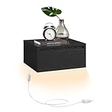 VASAGLE Kailyn Kollektion - Nachttisch hängend, Leuchte mit 3 Farben,...