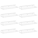 Lifewit Acryl Wandregal, 8er Pack, 38CM Kunststoff Transparent...