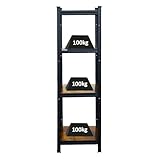 PROREGAL Vintage Series Schwerlastregal Ragnar für Gesamtlast 400 kg...