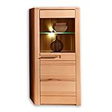 Stella Trading Nature Plus Vitrine (rechts) aus Kernbuchenholz...