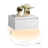 VASAGLE Nachttisch hängend, Leuchte mit 3 Farben, schwebendes...