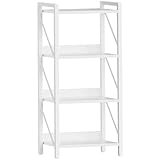 HOOBRO Bücherregal, Standregal, Leiterregal, freistehendes schmales...