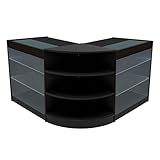 Schwarzes Verkaufstresen-Set Apollo LED-Beleuchtung K900 LM60...