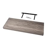 Velano - Bücherregal Wand 60x23,5 cm - Schweberegal Braun Eiche -...