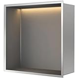 Edelstahlregal mit Beleuchtung, TopMount, Badezimmer-Wand, modern,...