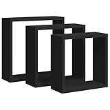 vidaXL Würfelregal 3-TLG. Wandregal Hängeregal Regalwürfel Cube...