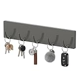 Toski Schlüsselbrett ohne bohren, Schlüsselhaken mit 5 Haken,...