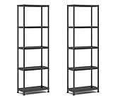 Keter 2er Set Regale 60/5, schwarz, 5 Böden, max. Traglast je 20 kg,...