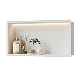 Neohomee Wandnische Dusche Edelstahl mit LED-Licht, Eingebettete...