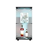 NLDGR Vitrine mit LED-Beleuchtung, 86x43x37cm, Modern Glasvitrine mit...