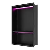 Duschnische Edelstahl Wandnische Nische für Badezimmer Dusche RGB...
