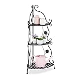 Relaxdays Blumenregal Metall, 3-stufiges Pflanzenregal, HxBxT: 82,5 x...