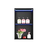 C-Juzarl Duschnische Edelstahl Schwarz Wandnische Dusche mit RGB...