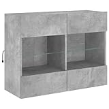 Tidyard TV-Wandschrank mit LED-Leuchten TV-Schrank Wandmontage...