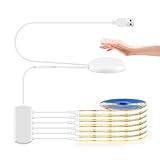 LRGBST 6 Pcs 1M COB LED Streifen Set, 5V USB Warmweiß COB LED Strip...