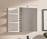 HAJDUK FURNITURE Weiß Badezimmerschrank mit LED Beleuchtung, B:60 x...