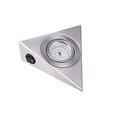 OSALADI Dreieckige Edelstahl Unterbauleuchte 13x13cm LED...