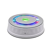 LLZJDDPLY Elektrisches Drehteller, LED-Beleuchtung, mehrfarbig, 360°...