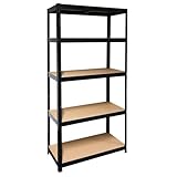 Schulte Schwerlastregal mit 5 MDF Böden, 180x90x40 cm (HxBxT),...
