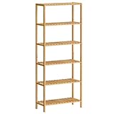 SONGMICS Badezimmerregal, Badregal, Küchenregal, Schuhregal mit 6...