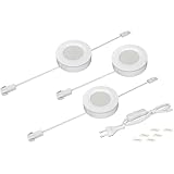 WOBANE Unterbauleuchte Küche LED,3 Stück Schrankleuchten mit Stecker...