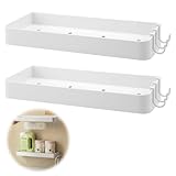 VOSSOT Badezimmerregale Ohne Bohren 2 Stück Kleberegal mit 6 Haken...