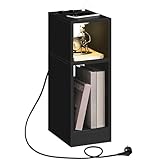 MAHANCRIS Beistelltisch mit Ladestation, Nachttisch mit...