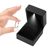 Schmuckkasten für Halskette, LED Ringbox - LED beleuchteter...