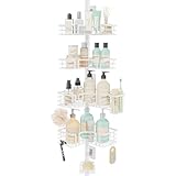SWTYMIKI Duschregal Teleskop Dusche Teleskopstange - 4-Tier Teleskop...